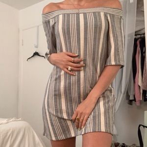 Striped Off-The-Shoulder Dress!